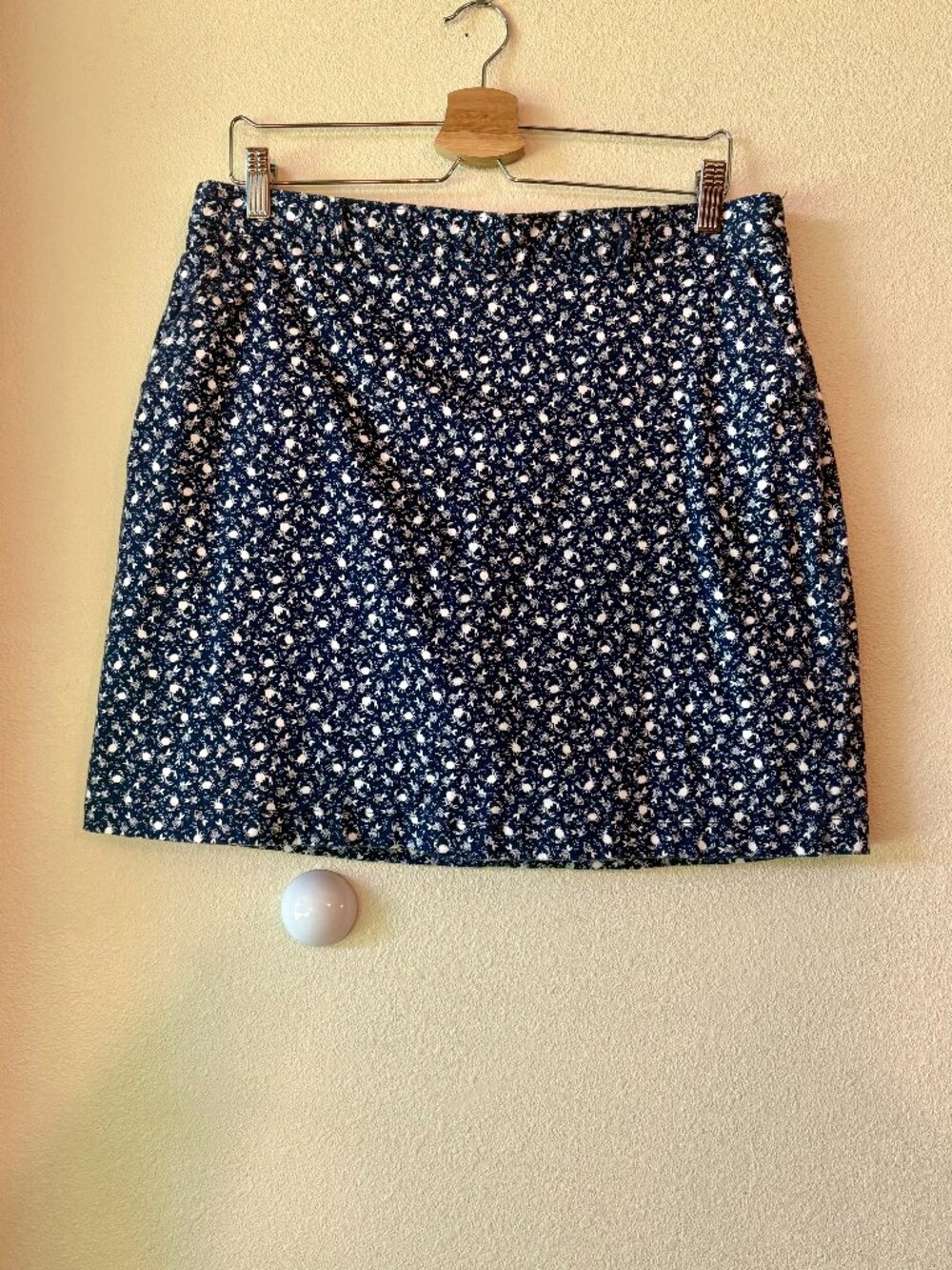 Dockers Navy Blue Skort White Crab Fish Print Pockets Sz 12 Coastal Prep Summer